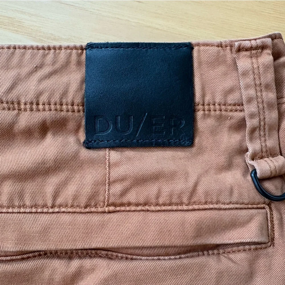 DU/ER Live Lite Adventure Shorts Mens Sz 36 Orange Cargo Canvas 10